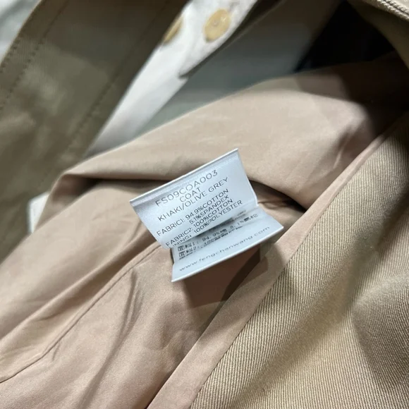 Feng Chen Wang Beige Double Layer Trench Coat Size M - Picture 5 of 10